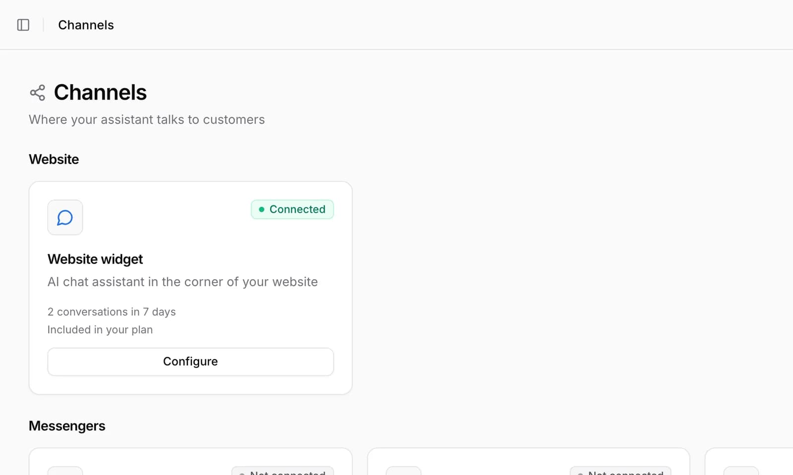 AirChat dashboard screenshot: Paste the token into AirChat